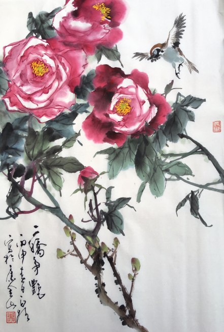 白路海派牡丹畫展
